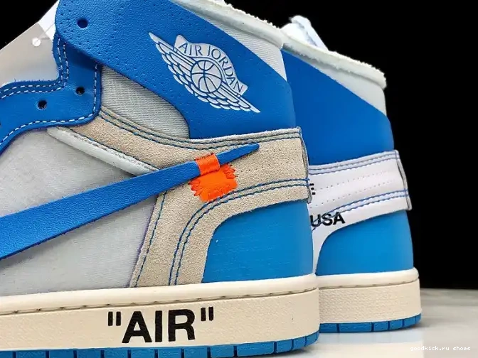 Rep Air Jordan Powder 1 AQ0818-148 Off-White UNC Blue 0422
